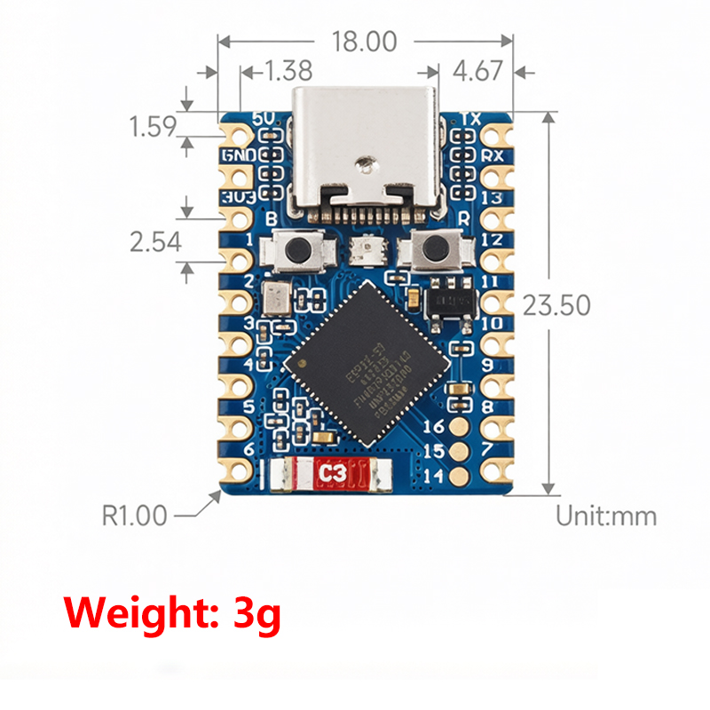 Esp32 C3 - Placa de Desarrollo Mini ESP32-C3-Zero /