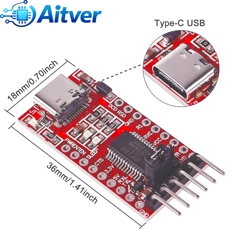 FT232RL CH340N tipo C USB a TT - Esp32 Uart Module reseña y precio